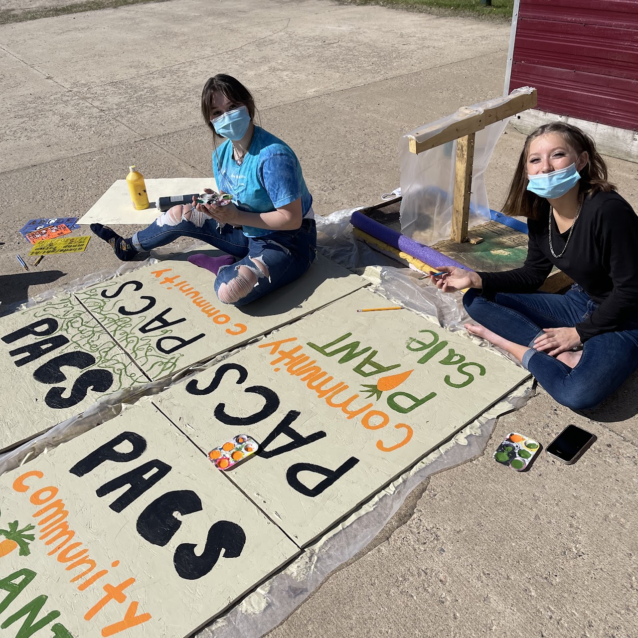 Preparing for the annual PACS Greenhouse sale